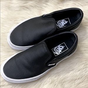 Vans perf leather slip-on SZ 5.5